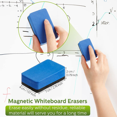 Thenshop 200 Pack Dry Erase Markers with 4 Magnetic Whiteboard Erasers, Bulk Fine Point Markers for Office