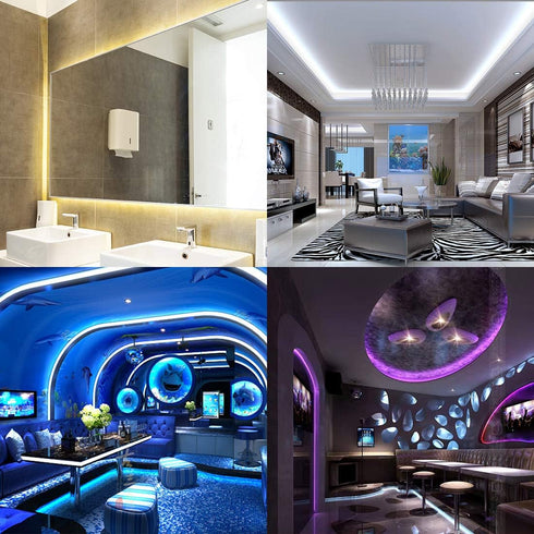 5050 White(2700K-3000K) 4 1 DC12V 5m 16.4ft 60LED/m IP30 12mm BTF-LIGHTING RGBW RGB+Warm Colors in LED Tape Light