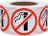 HYBSK No Smoking Logo Labels Glossy Paper Public Warning Stickers, 1.5" Round, 500 Total Per Roll
