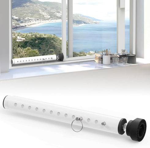 WooFogShortSecurity Bars for Sliding/Vertical Window, Adjustable Window Jammer Bars Security Inside,SmallWindow Guards