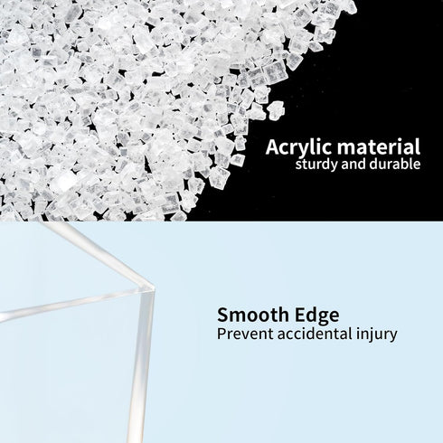 Clear Acrylic Pen Holder with 3 Compartments, Desk Organizers and Accessories