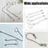 NBEADS 70 Pcs Ball Chain Pull Loop Connectors - Fit for 2.4mm/3mm/4.5mm/6mm Stainless Steel