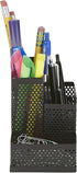 Mind Reader EMPORG2-BLK, Black - 2 Piece Cup, Pen, Pencil, Paperclip Holder, Office Supplies Storage Organizer
