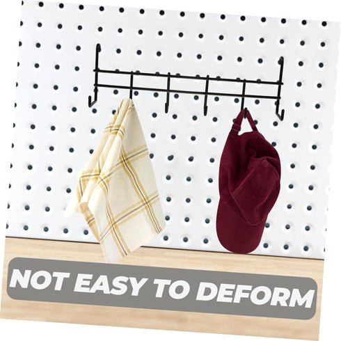 Cabilock Wall Mounted Metal Tool Hooks Organizer Sturdy Garage Storage Rack with Hooks for Garden Tools Workbench Shed