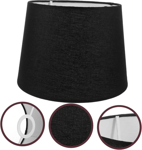 E27/E14 VILLCASE Adjustable Rustic Lamp Shade Linen Fabric Pendant Light Cover for Bedroom and Floor Lamps Decorative