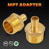 FQNB1234-OM 1/2 3/4'' Inch No Lead Adapters x MIP, Brass Construction, Compatible w/PEX Piping, Low-Cost Plumbing Connection, Durability &Reliability, Easy to Install, 1/2 x 3/4
