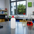 6pcs 1000ml SHERCHPRY Laboratory Narrow Mouth Wash Bottles with Crimson Lids, Plastic Chemistry Squeeze Bottles