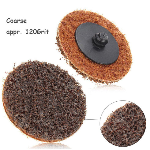 Yakamoz 15pcs 2 Inch Roll Lock Surface Conditioning Sanding Disc with Roll Lock Disc Pad Holder, Quick Change R-Type
