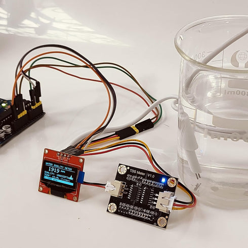 2PCS 0-1000ppm EK2169 Gikfun TDS Sensor Water Conductivity Meter, Analog Output Sensor Module with Waterproof Probe