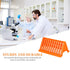 Biological Specimen Slides Holder, 2pcs Microscope Slides Staining Rack, Glass Slide Holder for Basic Biology Lab