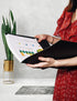 SUNEE Folders with Pockets, 50 Pack, 3 Hole Punched, Black, 2 Pocket Folders for School Office Home
