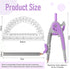 EBOOT Set, 6 Inch 180 Student Geometry Math Drawing Compass and Clear Swing Arm Protractors Degree Math Protractor