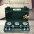 Hydraulic Pressure Test Kit, Hydraulic Gauge Sets with 6 Couplings, 3 150cm Long Hoses and 3 Pressure Gauges 25/40/60Mpa for Excavator Construction Machinery