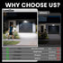 3 Modes,IP65 1 Pack LumiZen Solar Lights Outdoor,Remote Control Solar Motion Sensor Lights with Waterproof Flood