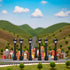 Czhotg 10PCS Mini Street Light Model Railway Train Lamp Miniature Plastic Village Pathway Lantern Post for Micro