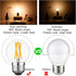 G16.5 light bulb LED,4W E26 LED bulb dimmable Equivalent E26 40 watt light bulb,Warm white 2700K,400lm,CRI85+,AC120V,Edison style,clear glass,flicker free,Pack of 6 by Arberlic