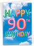 The Best Card Company - 90th Happy Birthday Card Milestone - Fun Greeting for 90 Years Old Birthdays