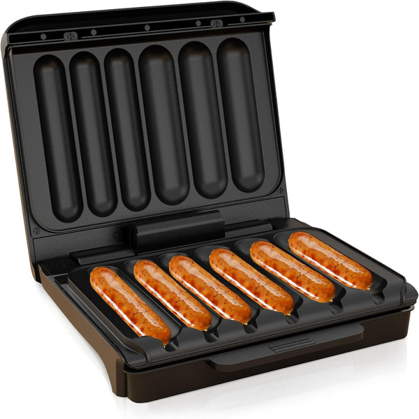 KEINVE Hot Dogs Machine, Electric Grill with Oil Drip Tray, and Cord Storage,
