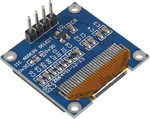AITRIP 5PCS 0.96 Inch OLED Display Screen Module Compact Self-Luminous Mini Screens for Arduino Projects(Blue