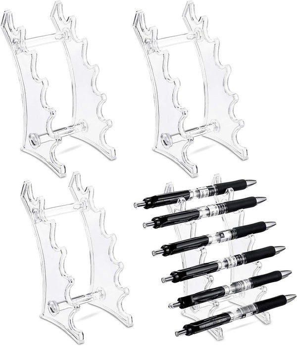 Outus Set of 4 Plastic Pen Holder 6-slots Display Stand Eyebrow Pen Stand