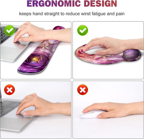 ToLuLu 4in1 Set Gaming Mouse Pad, Large Desk Mat, Cute Desk Pad Protector, XXL Mousepad + Keyboard Wrist Rest+Mouse