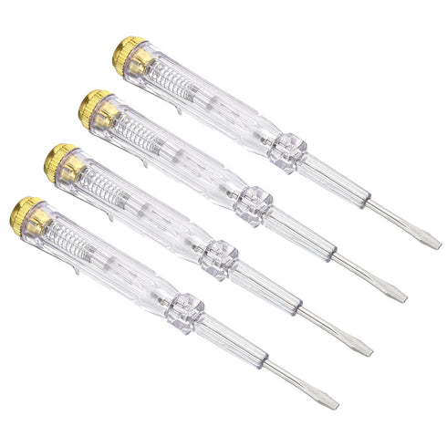 PATIKIL Voltage Tester AC 150-500V, Contact Electrical Detector Slotted Screwdriver Tester Pen, Pack of 4