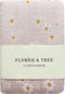 Fabric Pocket Notebook for Women, Daisy Printed Cloth Hardcover Journal, A6, 264 Pages, 4x6 Small Lined & Blank