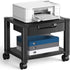 HUANUO Printer Stand with Cable Management, Storage Drawer, Locking Wheels, 14.1-inch Maximum Height Printer Cart