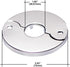 Floor and Ceiling Plate Cover Split Flange Replacement Kit, Fits 3/4 Inch IPS Galvanized or 1 Inch Copper Pipe, Chrome