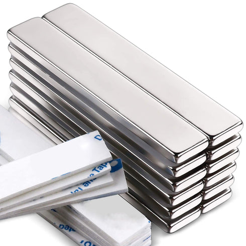 LOVIMAG Powerful Neodymium Bar Magnets, Rare-Earth Metal, 60 x 10 x 3 mm, Pack of 12