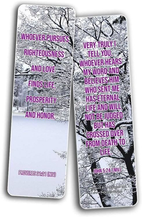 NewEights Life Bible Verses Bookmarks NIV (30 Pack) - Daily Motivational Reminder About God’s Grace