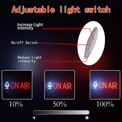 On Air Neon Sign LED Light for Live Streaming, Recording Studio, Bedroom, and Game Room Wall Dcor, Vibrant LED Neon