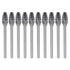 10pcs Carbide Rotary Burrs: 1/8" (3mm) Shank 1/4" (6mm) Head Double Cut Flame H Shape Die Grinder Bits