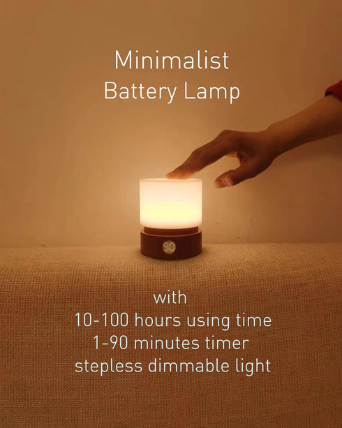 Light,Dimmable Smilodon Timer Night LED Bedside Lamp,Night Light Kids and Baby Nursery,Woodgrain,Sleep Aids