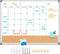 Upgraded Monthly Calendar Dry Erase White Board & Cork Bulletin Board, 17.7" x 23.6" Aluminum Frame