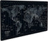 JIALONG Large Gaming Mouse Pad - Extended Desk Mat with Personalized Design, 35.4 x 15.7 inches, Black World Map