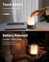 4" 2 Pack, LED Mini Cordless Table Lamp Outdoor Waterproof Lamp, Rechargeable Battery Operated Lamp, Portable Touch