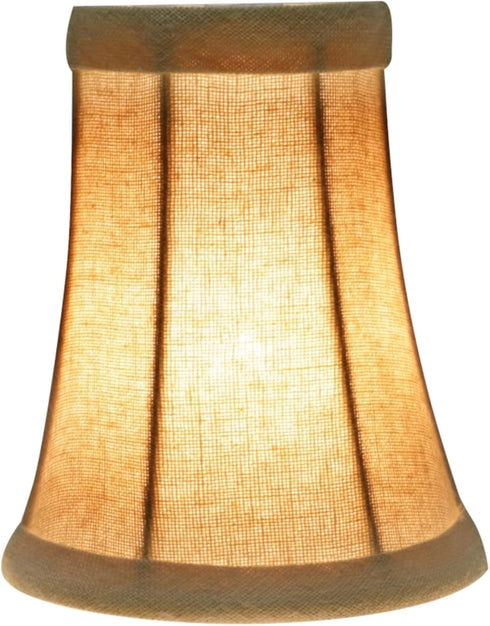Aspen Creative 30012-2A, 2-1/2" 4" 5" Set 2 Bell Clip-On Chandelier Lamp Shade, Butter Crme, Top x Bottom x Slant