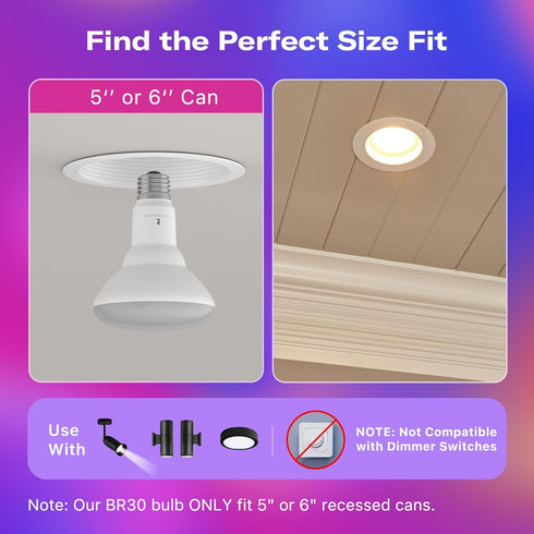 Bulb ZB3, 650 BR30/E26 THIRDREALITY Smart Color Zigbee hub Required, Lumens, Flood Light,RGB Full Color, ETL/FCC