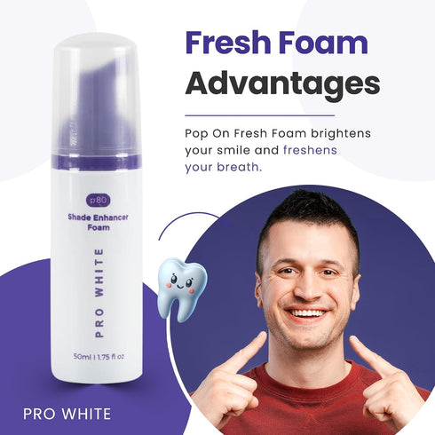 Pro White Teeth Kits 50ml 2 Pack Whitening Foam - Tooth Whitening Foams for a Clean & Radiant Smile - Teeth Enhancer
