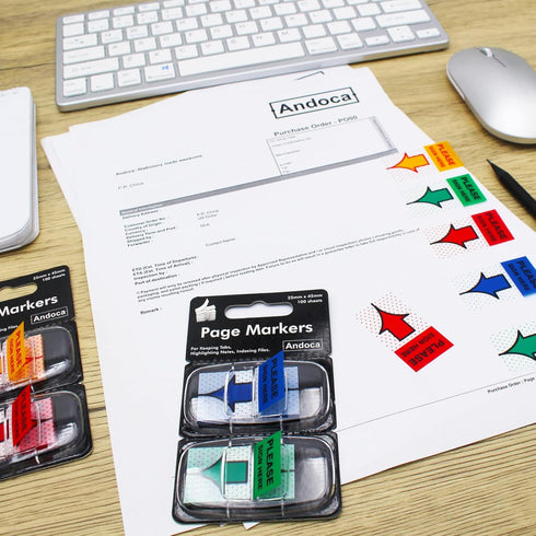Please Sign Here Message Flags: Assorted Color, 400 Pages Total, 0.98 x 1.77 Inch Wide, 50 Flags/Dispenser