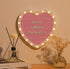 Lights,10x10 663 Heart-Shaped Felt Letter Board with Built-in LED Light-up Message Board with Pre-Cut Letters,Cursive