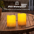 3"x4", Set 2 Homemory Solar Candles Outdoor Waterproof, Rechargeable Candles, Solar Powered Flameless Candles