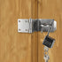 4 Inch Door Lock Latch Padlock Hasp Set, Stainless Steel Safety Right Angle Padlock Hasp Locking Latch with Screws for
