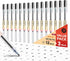 Black Gel Pens, 15Pcs 0.5mm Extra Fine Point, Quick Dry Ballpoint Pens for Japanese Office School Stationery Supply