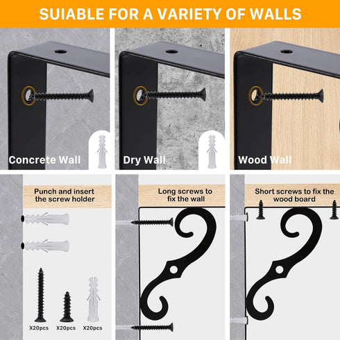 Cynquma 10 Pack Shelves,7.4Inch Decorative Shelf Brackets,L Bracket for Wall Mounted L Shape Shelf Bracket,Heavy Duty