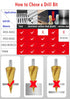 1/4" Hex Shank Titanium Coated HSS 4241 Uni Bit Multi-Size Step Drill Bit Set, 3 Pics for Quick Hole Drilling