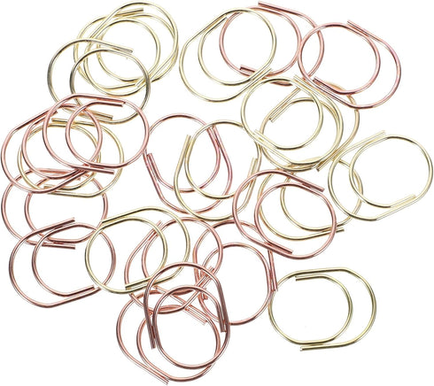 STOBOK 24pcs Small Metal Paper Clips, Creative Office Supplies, Delicate Stationery for Students, Paper Clamp