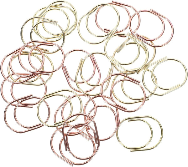 STOBOK 24pcs Small Metal Paper Clips, Creative Office Supplies, Delicate Stationery for Students, Paper Clamp