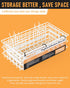 4 Pack Set, 4 INCLY Pegboard Baskets Bins Size Square Style Metal White Wire Basket for Any Peg Board Organizing Tools